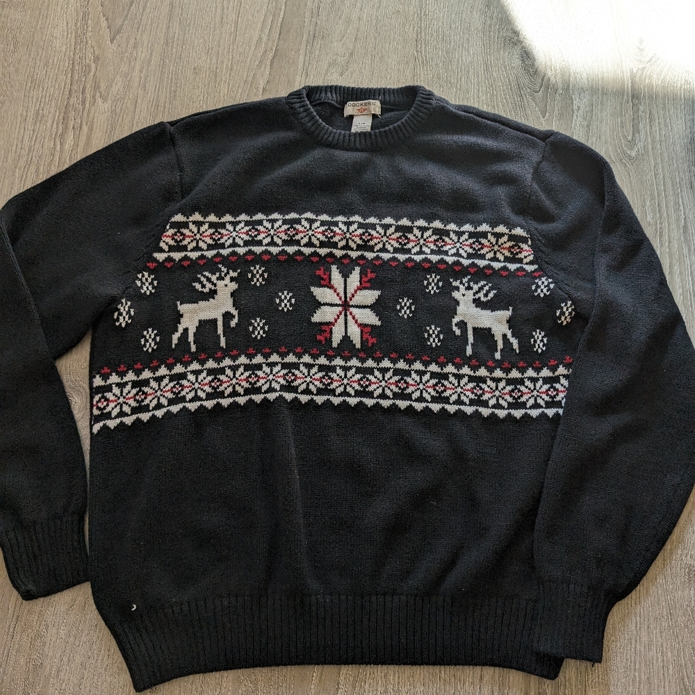 Dockers Reindeer Christmas Sweater L
